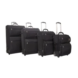 Unisex Black Travel Luggage Bag Weekend Holdall Hand Trolley Suit Case 8190 - Picture 1 of 7