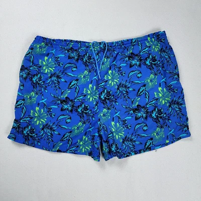 Bañador Laguna vintage para hombre talla XL azul floral forrado bolsillos ropa de playa Foto 1 de 4
