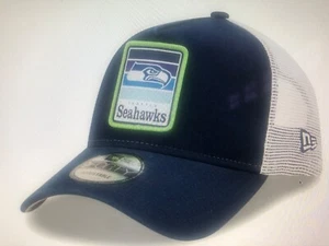 Camionero para hombre Seattle Seahawks nueva era universitario azul marino/blanco degradado 9forty Snapbac - Imagen 1 de 2