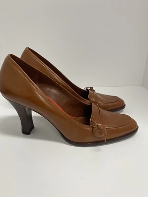 Antonio Melani leather heels 8.5M brown - Image 1 of 4