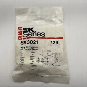 NEW RCA SK Series SK3021 124 NPN SI Transistor - Picture 1 of 3