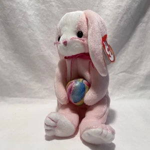 TY Beanie Baby EGGERTON the Pink Easter Bunny Stuffed Animal Plush Toy - Picture 1 of 4