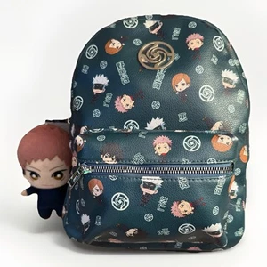 Jujutsu Kaisen Crest Mini Backpack Crunchy Roll Satoru Gnoce Bioworld w/plush - Picture 1 of 2