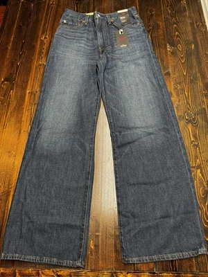 Pantalones de mezclilla Levi’s Premium Ribcage pierna ancha lino + para mujer, tiro alto, 29x32 Foto 1 de 4