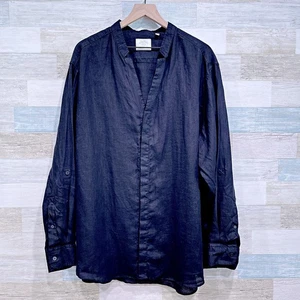 Camisa Baird McNutt Murano 100 % lino irlandés cuello muesca negra para hombre 3XB 3X grande - Imagen 1 de 6