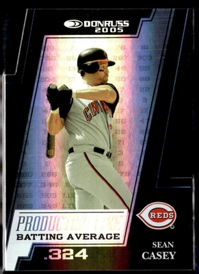 SEAN CASEY 2005 DONRUSS **NEGRO** LÍNEA DE PRODUCCIÓN TROQUELADA/10!! SSP 🔥🔥REDS Foto 1 de 2