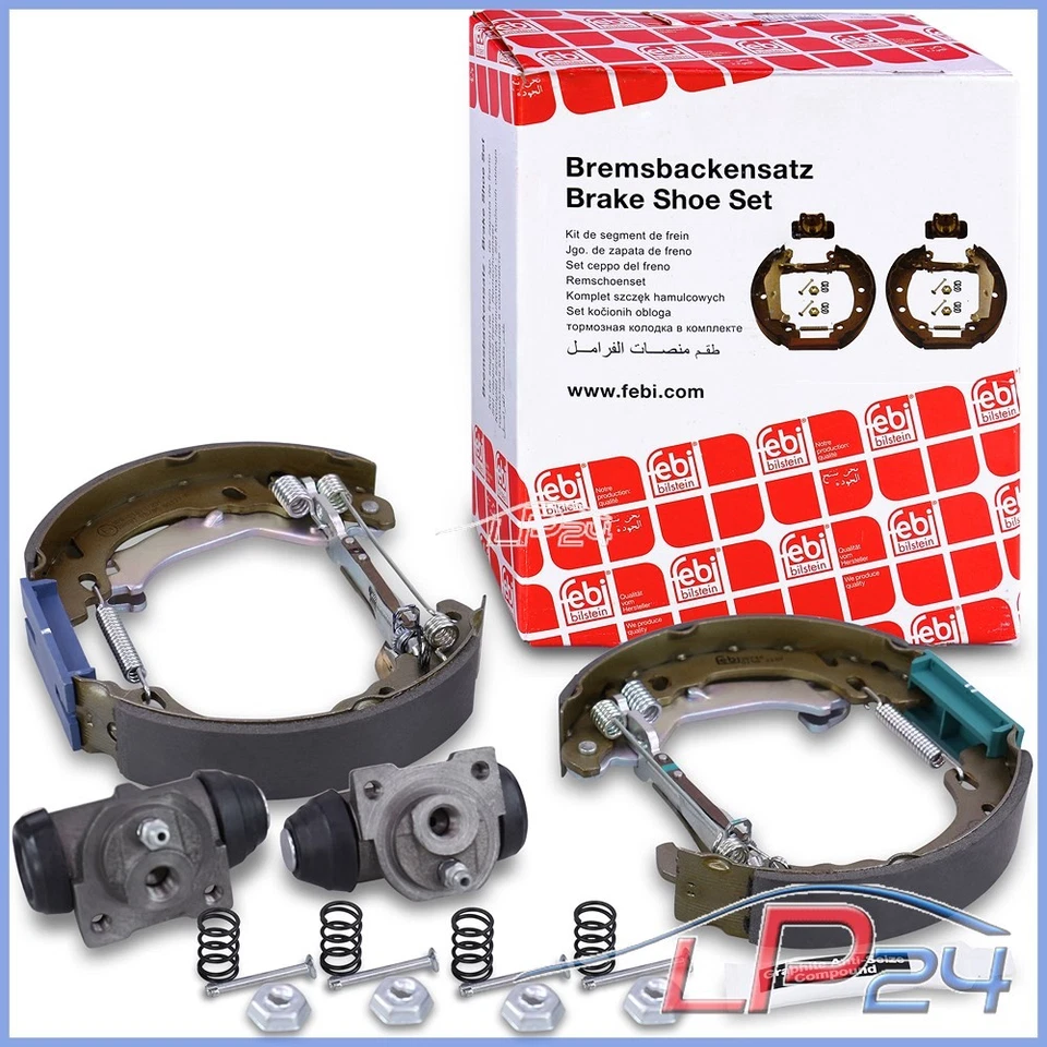 FEBI JEU DE MÂCHOIRES DE FREIN À TAMBOUR PRÉMONTÉ À L'ARRIÈRE POUR FIAT 500 PAND - Photo 1/4