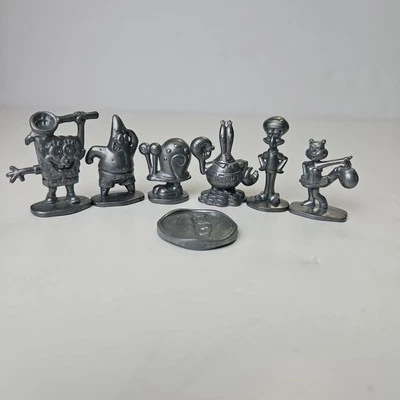 SpongeBob Squarepants 7 Metal Monopoly Replacement Token Pawn Marker Pieces Set - Image 1 of 4