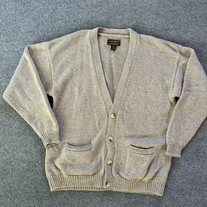 Eddie Bauer Sweater Mens XL Wool Blend Button Cardigan Pockets Grandpa VTG Cabin - Picture 1 of 10