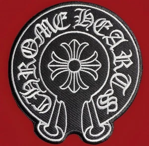 🔥 Chrome Hearts Inspired Iron On Patch Gothic Biker Logo Embroidered Badge - Picture 1 of 7