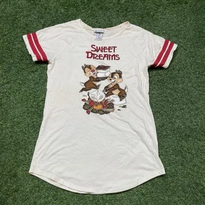 Chip N Dale Shirt S Women's Sweet Dreams Smores Cartoon Theme Park Tee - Picture 1 of 10