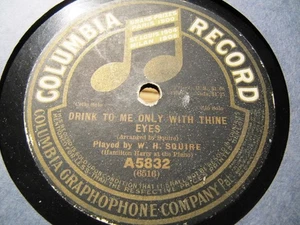 1915 W. H. SQUIRE Cello Hamilton Harty Piano Drink to me Only COLUMBIA A5832 - Picture 1 of 2