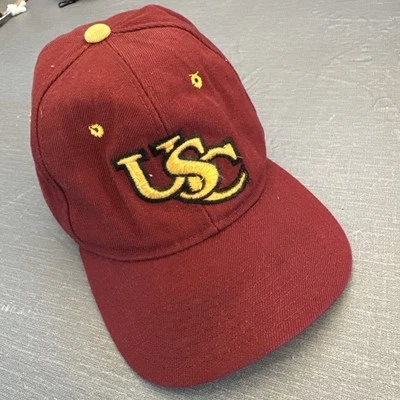 Vintage USC Trojans Hat Fitted Adult 7 5/8 Zephyr Colleagiate NCAA Football - Image 1 of 4