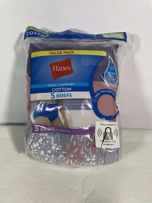 New! Women’s Hanes Cool Comfort Cotton Briefs 5 Pack Size 12/ 5XL - Image 1 of 4