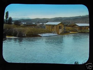 GLASS MAGIC LANTERN SLIDE UNKNOWN LOCATION 29 C1920 POSSIBLY CHINA OR KOREA - Picture 1 of 2
