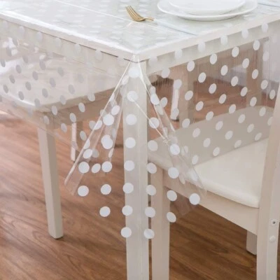 Wipeable Tablecloth Vinyl Plastic CLEAR PVC Waterproof Cover 140x240cm - Image 1 of 4
