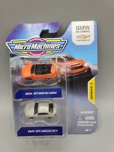 Micro Machines 2-Pack Series 1 #002 2019 BMW M6 Cabriolet & 2019 Cadillac CTS-V - Picture 1 of 2