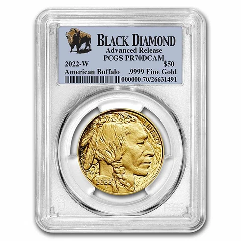 2022-W 1 oz Proof Gold Buffalo PR-70 PCGS (AR, Black Diamond) - SKU#252128 Cover