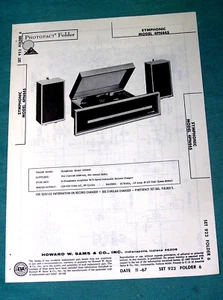 Sams Photofact Symphonic Model 4PN44S Record Player Service Data - Picture 1 of 3