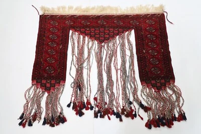 4 x 3 ft Wall Hanging Red Bokhara Rug Afghan Hand Made Rug Wool Door Hanging Rug - Image 1 of 4