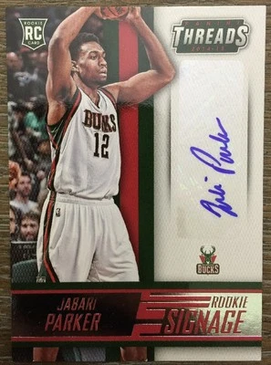 Jabari Parker AUTO 2014-15 Panini Threads Basketball Rookie Signage Autograph RC - Image 1 of 2