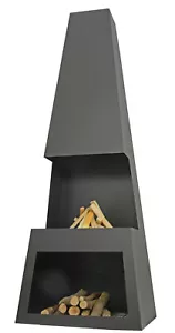 YERD Terrassenofen Garten Kamin Feuerstelle Feuersäule Pular L Black Gartenkami - Bild 1 von 4
