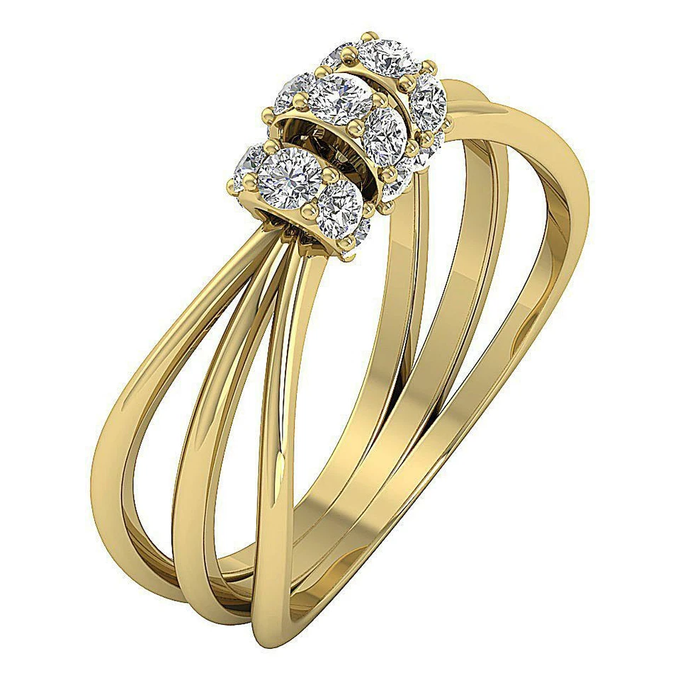 Engagement Ring SI1 G 0.35 Ct Natural Diamond 14K Yellow Gold Prong Set 5.60mm - Image 1 of 4