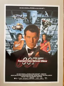 JAMES BOND, TOMORROW NEVER DIES, RARE REPRODUCTION 1997 POSTER - Picture 1 of 7