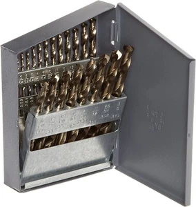 Chicago Latrobe 21pc Cobalt Drill Bit Set 1/16"-3/8" by 1/64 Jobber Length 69887 - Picture 1 of 5