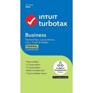 TurboTax Premier 2024 Business Partnerships Corporations Federal * Windows Only - Picture 1 of 2
