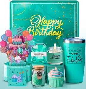 Birthday Gifts for Women, Happy Birthday Gift Basket Set for Her, Mom, Wife, - Picture 1 of 8
