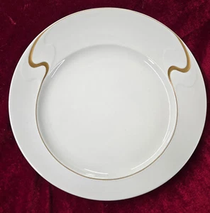 11 ROSENTHAL GOLD RIBBON Dinner Plate 10-3/8” Germany White Vintage 90s Scrolls - Picture 1 of 2