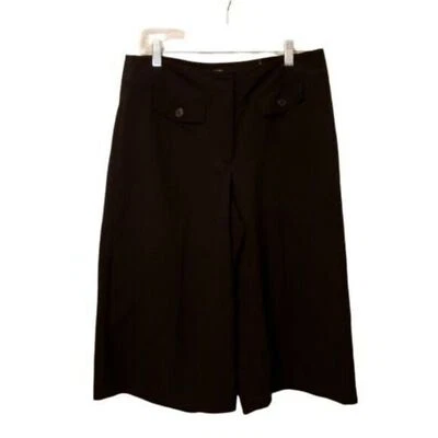 Pantalones capri Worthington para mujer talla 12 negros lisos Foto 1 de 4