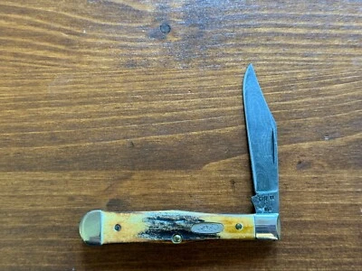 Navaja de bolsillo Case XX USA 1 punto 1989 5125-1/2D hueso Damasco hoja única Foto 1 de 4