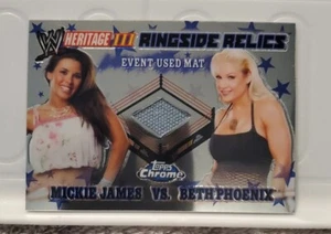 2008 Topps Heritage III Chrome WWE Ringside Relics Mickie James vs. Beth Phoenix - Foto 1 di 2