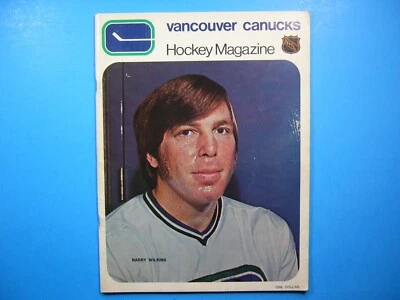 1970/71 VANCOUVER CANUCK LOS ANGELES KING PROGRAM BARRY WILKINS ROSAIRE PAIEMENT - Image 1 of 4