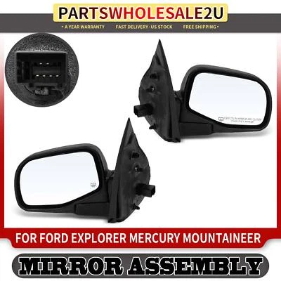 Espejo retrovisor plegable manual con luz térmica y charco 2 piezas para Ford Explorer 2002-2005 Foto 1 de 4