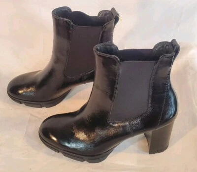 *Paul Green Women's Size 10 Jacqueline Black Patent Leather Ankle Boot New  - Image 1 of 4