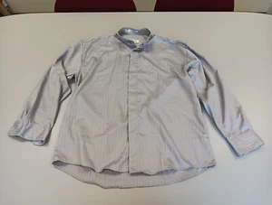 Pavo by La Strada Men's Button Down Shirt Silver Striped Long Sleeve Md 15-15.5 - Picture 1 of 5