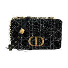 Christian Dior Dior Caro Bag Medium M9242UTKY Black Tweed #477