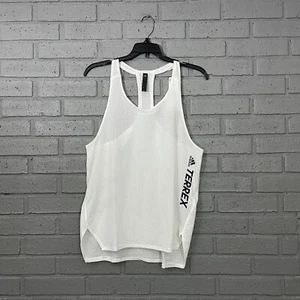 $50 Womens Size M Adidas Terrex Parley Agravic White Singlet Tank Top Textured - Picture 1 of 12