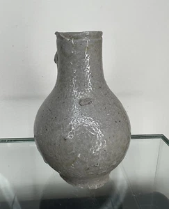 Small Bellarmine Oil Bottle - 17th Century Frechen, German Salt Glaze Stoneware - Picture 1 of 6