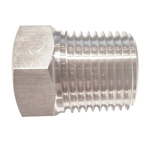 3/4" Male NPT to 1/2" Female NPT Hex Reducing Bushing Stainless Steel 304 - Picture 1 of 2