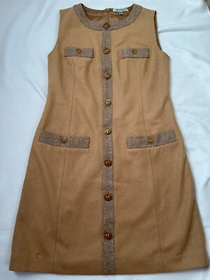 Women's Beige Dress Beth Bowley size 8 good condition sleeveless classic work  - Image 1 of 3
