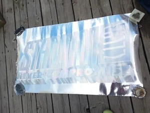 Vintage Stadium Club Never Compromise Silver Holographic Poster Topps Ad Collect - Picture 1 of 5