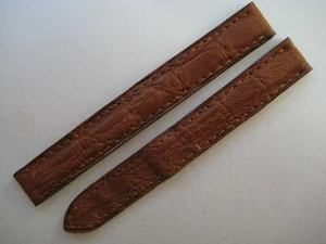 GENUINE CARTIER TANK WATCH STRAP BAND 12x12 mm DARK BROWN ALLIGATOR LEATHER - Picture 1 of 12
