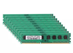 40 GB DDR3 RAM 10x 4 GB PC3-8500 1066MHz DIMM Unbuffered Desktop Memory NON ECC - Picture 1 of 8