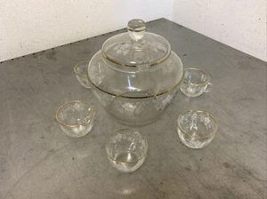 Bowleschale mit 6 Tassen - Picture 1 of 5