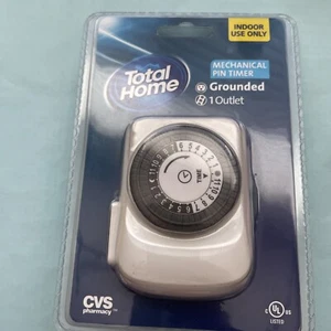 CVS TOTAL HOME Indor Grounded 24 HOUR Mechanical Pin Timer /, B12 - Picture 1 of 6