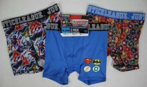 Boys 3 Pack Boxer Briefs Action Underwear Large 10 Justice League Stretch Wickin - Picture 1 of 3